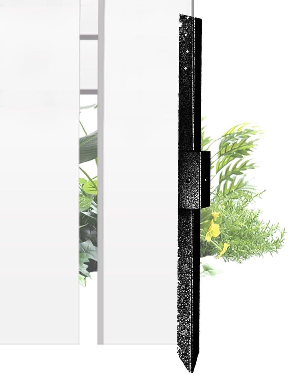 Grondankers Hekpalen - Versterkingspalen Omheining - Hekken Repareren - Verdikte Barrière Ondersteuning - 71.5 cm - Zilverkleurig — afbeelding 1