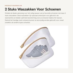 Dailygoods- Waszakken 2 Stuks - Waszakken voor Schoenen - Wasnet met Ritssluiting - Herbruikbaar - Polyester - 24x24x40cm - Schoenenwaszak — thumbnail 5