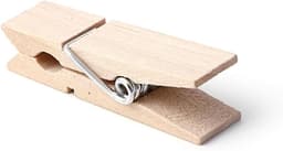 Houten wasknijpers - Kledingknijpers Fotoklemmen - Foto's ophangen - Veilige grip - 3 cm - Houtkleur — thumbnail 5