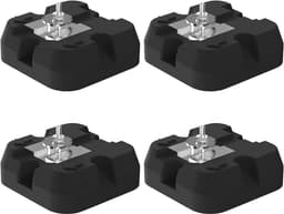 Airco Basis Kussens - Vloerondersteuning Mat - Stabiliteit Buitenunit - Trillingsdempend Ontwerp - 15x15x4.5 cm - Zwart — thumbnail 1
