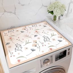 Wasmachinemat, geschikt voor wasmachines en drogers met bovenlader, antislip en stofwerend, kan gebruikt worden als wasmachinehoes, stofmat of decoratieve bescherming voor de wasruimte/keuken - 40 cm x 60 cm — thumbnail 1