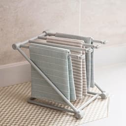 Vouwbaar en Verticaal Keukenhanddoek Droogrek met 4 Armen - Handdoekopslag en Organizer voor Keuken en Badkamer — thumbnail 3