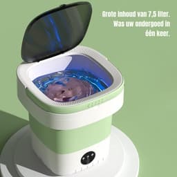 Aura® Camping Wasmachine - Mini Wasmachine - Wasmachines - Opvouwbare Kleine Wasmachine en Droger - 7.5L - met Afvoer - Groen - 30cm x 30cm x 33cm; 2.08 kg — thumbnail 5