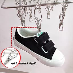 Roestvrijstalen sokkendroger Sokkenhouder Mini-wasdroger voor baby's Sokkenhouder Mini-kleren Airer Campingkleding Airer Camping Sokhouder Kleding Airer 36 wasknijpers — thumbnail 4