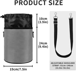 Wasknijperzak Opbergtas - Kleine Voorwerpen Organizer - Wasknijpers Opbergen - Met Schouderbanden - 29 x 24 x 1 cm - Grijs — thumbnail 5