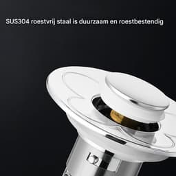 Afvoerstop Gootsteen - Douchezeef - Geur Beheersing - Verzegeld Frisheidssysteem - 2 Stuks - Metaal — thumbnail 4