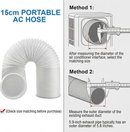 Afvoerslang - Flexibele slang - Ventilatie aanleggen - Inclusief klemmen - 150 mm x 2 m - Grijs — thumbnail 5