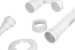Wasmachine Sifon - Afvoer Fitting - Afvalwater Afvoeren - Met Muurbeugel - DN50 - Wit — thumbnail 4
