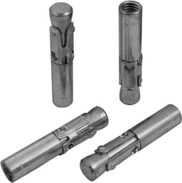 Zwaarlastanker M12 - Keilbout metaalanker - Bevestigen constructies - Roestvrij staal A4 - 75mm lengte - Zilverkleurig — thumbnail 2