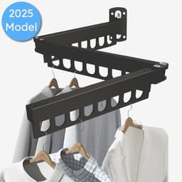 AlluraGoods Wanddroogrek Inklapbaar – Wanddroogrek Uitschuifbaar – Droogrek Hangend Uitklapbaar – Stevig Droogrek Hangend voor Badkamer — thumbnail 1