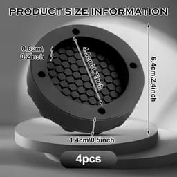 Anti Trillingsmat Wasmachine - en Wasdroger - Geluidsdempende Antislip Mat - Rubber Mat Trillingsdempers - Trillingsdempers wasmachine – Extra dik - Voetjes wasmachine & droger - Wasmachine demper – Anti trillings - vibratie - dempers pads – Antislip — thumbnail 2