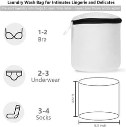 3-pack - Netwaszakken met rits - Waszakken voor delicate was, sokken, ondergoed en babykleding — thumbnail 2