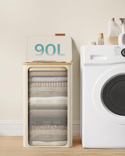 Opvouwbare wastafel 90L met deksel en verwijderbare tas - Oxford-stof — thumbnail 3