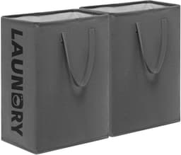 2 stuks opvouwbare wasmanden, wasmand 75 liter, smalle wasmand, klein, opbergmand, wasmanden, wasmand voor badkamer, woonkamer, 60 x 40 x 34 cm — thumbnail 1