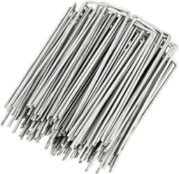 100x Gegalvaniseerde Grondankers voor Worteldoek - Stevige Stalen Grondnagels Set - 150x25mm Ø2,7mm - Ideaal voor Tuin, Camping en Landschapsarchitectuur — thumbnail 3