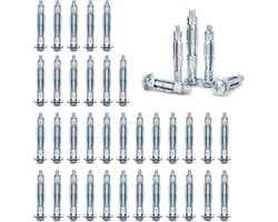 40 stuks holle wandankers, M5 x 52 holle holle metalen ankers, koolstofstaal, holle wandpluggen metaal, expansiemoeren, jackmoeren, voor gipswanden, holle muren, ijzeren deuren