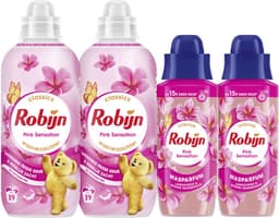 Robijn Perfecte Match Wasverzachter en Wasparfum Pakket - Pink Sensation - 4 Stuks - 2 x 39 Wasbeurten + 2 x 342ml - Voordeelverpakking — thumbnail 2