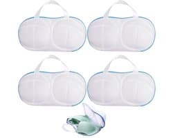Beha-inzetstukken voor Wasmachine - Wit - 28 x 15 cm - Polyester Wasnet met Ritssluiting - Voor Beha's en Lingerie