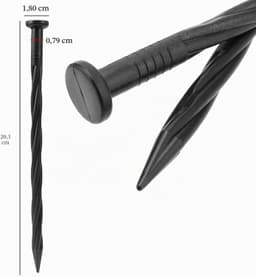 Tuinankers - Zwart - 20 cm - Kunststof Verankeringspieken voor Landschapsranden - Voor Tuin en Buitenprojecten — thumbnail 5