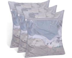 Grote Waszak met Rits voor Wasmachine, Herbruikbare Netzak voor Kleding, Ideaal voor Curtains, Truien en Jassen, 50 x 60 cm, Set van 3
