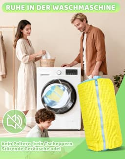 2-delige waszak voor schoenen, waszak voor sneakers en sportschoenen, handige waszak voor het wassen van schoenen, geel — thumbnail 2