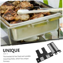 1set Stalen Motorsteunen Voor Bbq Duurzaam Roestvrij Eenvoudig Te Installeren Motorbevestiging Voor Buitenbarbecues Geschikt Voor Camping Thuisgebruik — thumbnail 4