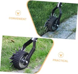 1set Handmatige Tuinrandafwerking Metalen Grasrand Trimmer Met Wielen Voor Professionele Afwerking Van Tuinen Gazons Voor Efficiënt Onderhoud Van Grote Tuinen — thumbnail 3