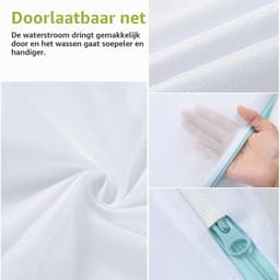 Set van 2 wasnetten met handvatten, 10 x 12 cm, ideaal voor lingerie, sokken en babykleding, wasmachinebestendig met grote opening — thumbnail 4