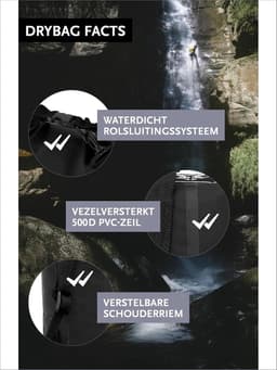 Waterdichte outdoor dry bag zak droge zak bescherming tegen water droge zak voor uw waardevolle spullen — thumbnail 3