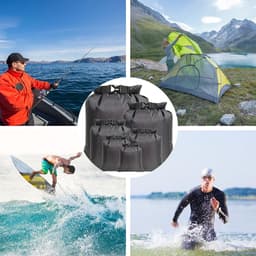 6-delige waterdichte droge tassen, droge zak, droge zak, draagbare combo-etui met grote capaciteit, snorkeltas, drijftas voor reizen, raften, driften, zwemmen, snorkelen, kamperen, fietsen, vissen, kajakaccessoires — thumbnail 2