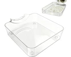 Lage opvangbak - lekbak - Lekbak wasmachine - Universeel - Wateropvang -- Opvangbak tegen lekkage - Opstaande Rand - Afvoerbak - Lekbak Koelkast Vaatwasser Diepvriezer - voor appartementen, garages en huurwoningen - Transparant