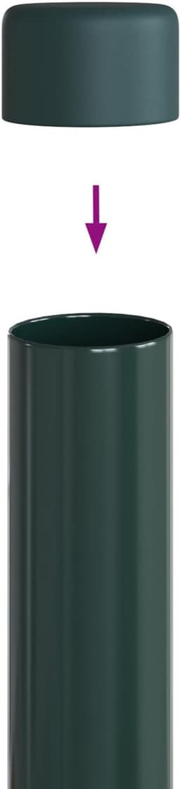 Tuinhekpalen 110 cm - gepoedercoat staal - groen - stabiele basis voor hekken - 2 stuks - ServiceTopper — thumbnail 2