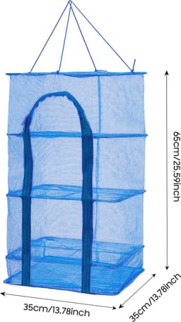 Droognet Voor Kruiden 4-Laags Kruidendroger Hangend Planten Droogrek Voor Vlees Bloemen Trui Droger Rack — thumbnail 1