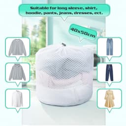 Set van 2 Waszakken 40x50cm - Mesh Net met Trekkoord — thumbnail 5