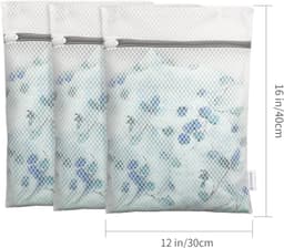 OKWISH Set Van 3 Waszakken Beschermend - Wasnetten - Bescherm je Wasgoed en Wasmachine - Voor Fijne Was en Reizen - 30x40 40x50 50x60 cm - Dacron Mesh - Beige — thumbnail 5