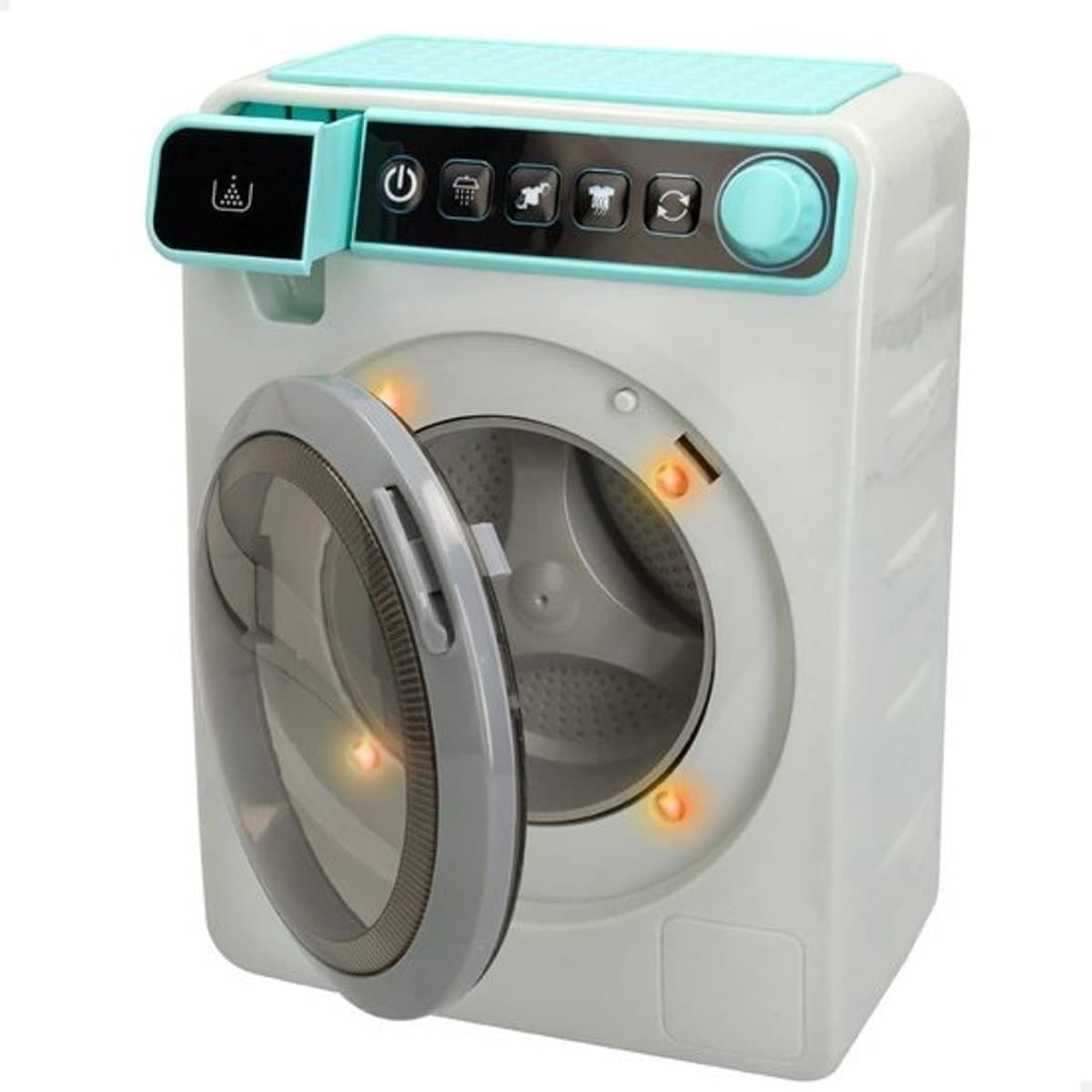 Speelgoedwasmachine met lichten en geluiden - realistisch kinderspeelgoed voor creatief spel — afbeelding 1