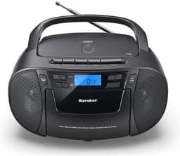 Draagbare boombox - met cd-speler, cassette en fm-radio - Met usb- en aux-ingang - voor thuis en onderweg — thumbnail 1