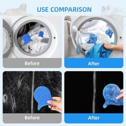 ECTEATOY® 6 Stuks - Herbruikbare pluisverwijderaars voor wasmachines - Klitvrij - Verwijdert effectief dierenhaar, vacht en huidschilfers - Zacht voor kleding en wasmachine - Blauw — thumbnail 3