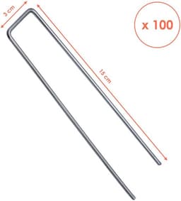 Dailygoods- Grondankers 100 stuks - Metalen bevestigingsankers - 15 cm x 3 cm — thumbnail 1