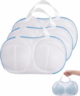 Waszakjes voor de wasmachine, 3-delige set, blauw, 20x30 cm met ritssluiting, beschermt ondergoed, bh's en delicate kledingstukken tegen vervorming en samendrukking in de wasmachine. — thumbnail 1