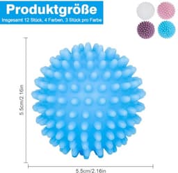 Set van 12 Herbruikbare Drogerballen voor Kleding — thumbnail 3