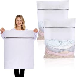 Set van 2 Grote Wasnetten 60 x 80 cm - Ideaal voor Delicate Kleding, Wassen en Beschermen — thumbnail 1