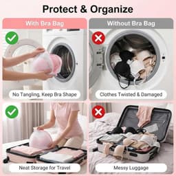 Waszak voor wasmachine, extra grote wasnetten voor lingerie en delicate kleding, 3 stuks, duurzaam polyester met verborgen ritssluiting, multifunctioneel en herbruikbaar, 24 x 23 cm — thumbnail 4