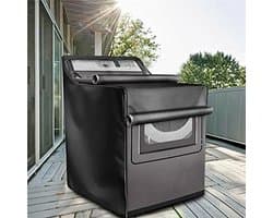 Cover Front Top Open Wasserij Droger Bescherm Cover Stofdicht Waterdicht zonnebrandcrème voor automatische wasmachine (Color : BLACK)