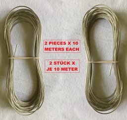Waslijn 2 mm extra sterk met stalen kern en pvc-ommanteling, perfect voor huis, tuin, camping (goud, 1000 cm) — thumbnail 4