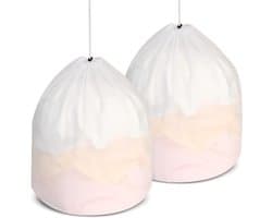 2 stuks waszakken wasmachine 50 x 60 cm groot wasnet set met trekkoord, waszak voor grote kleding, beddengoed - ShopVlot