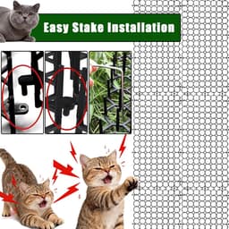 SnelShoppen - 15 Stuks Doornrooster tegen Katten 20x15cm, Kattenwering Mat met U Vormige Grondankers, Spikes Dierbarrière voor Tuin en Buitenruimte — thumbnail 5