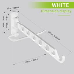 Opvouwbare kledinghaak voor wand, ruimtebesparend en multifunctioneel - ideaal voor balkon, badkamer en wasruimte — thumbnail 2