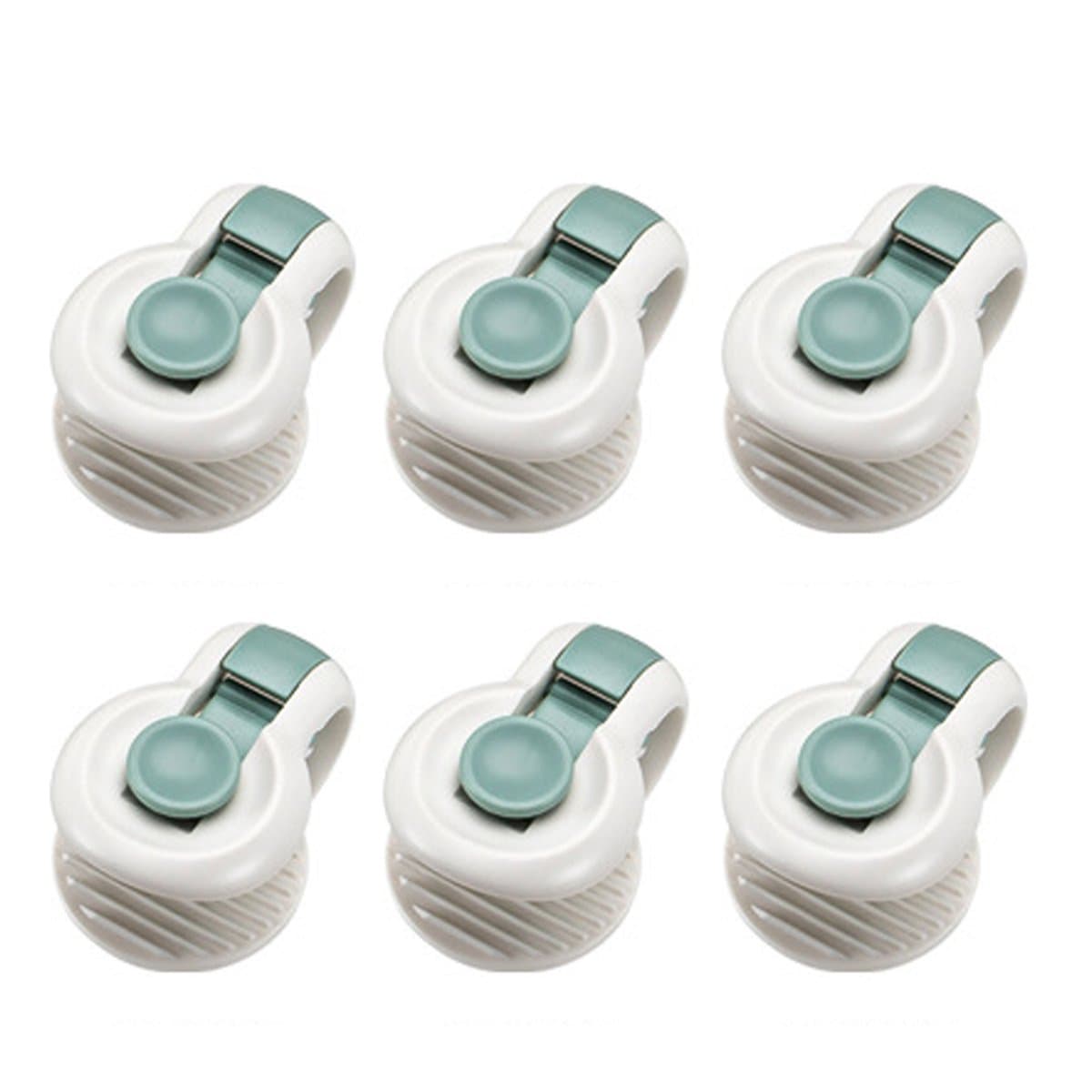 QTTVBTNA - Dekbed clips - Stevige Dekbed clips - Bevestigers voor dekbed en dekbedovertrek - ABS - Veilig & Naaldloos - Groen - 6 stuks — afbeelding 1