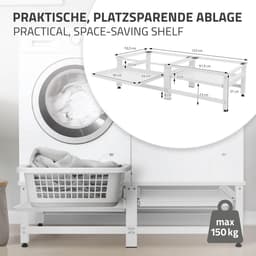 Lexium Wasmachine Verhoger - Wasmachine Sokkel - Wasmachine opbouwmeubel - Wasmachine Kast - Wasmachine Ombouw - Wasmachine Meubel — thumbnail 4